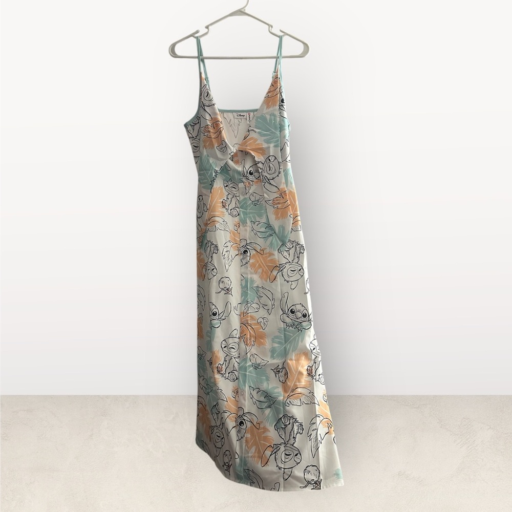 Lilo & Stitch Floral Print Maxi Dress - Multicolor